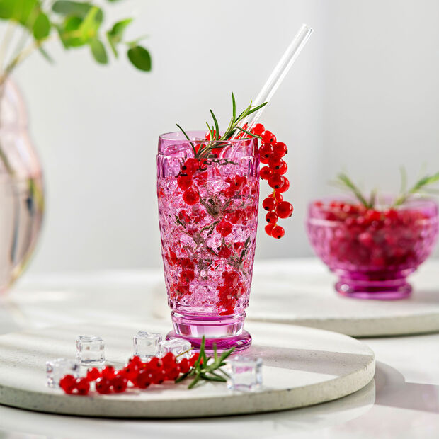Boston Colored - Berry Highball-/Bierglas (4er-Set)