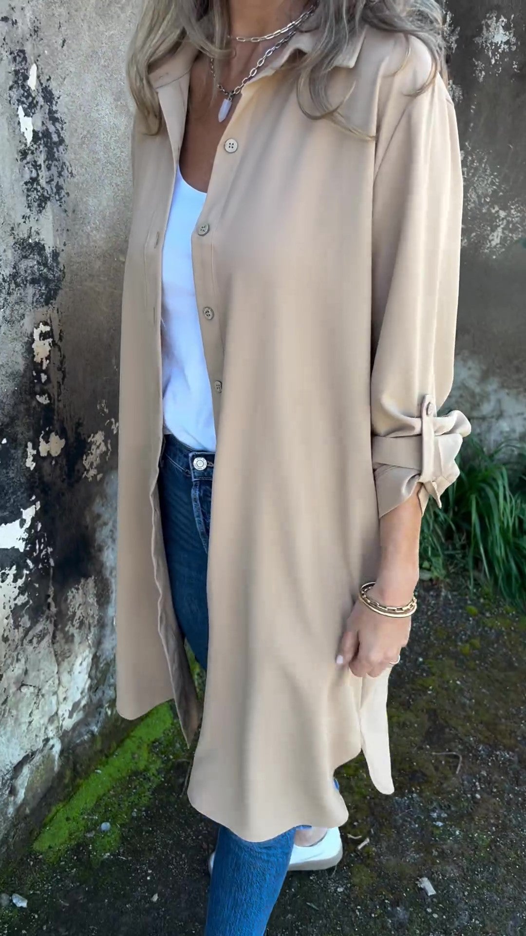 🔥ULTIMO GIORNO SCONTO 50%🔥Giacca da donna casual a maniche lunghe con risvolto in tinta unita