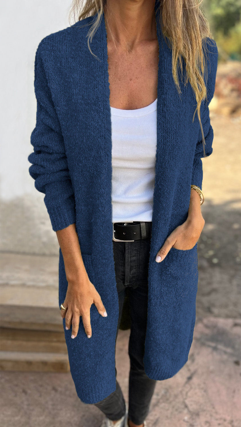 🔥Solo 36 rimasti in magazzino - Cardigan da donna oversize in maglia casual con tasche