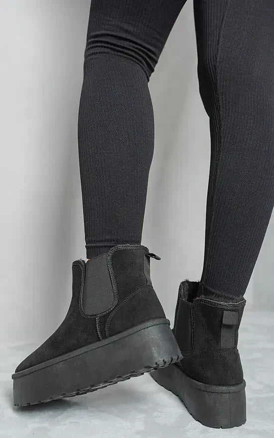 Non-Slip Thick Sole Plush Platform