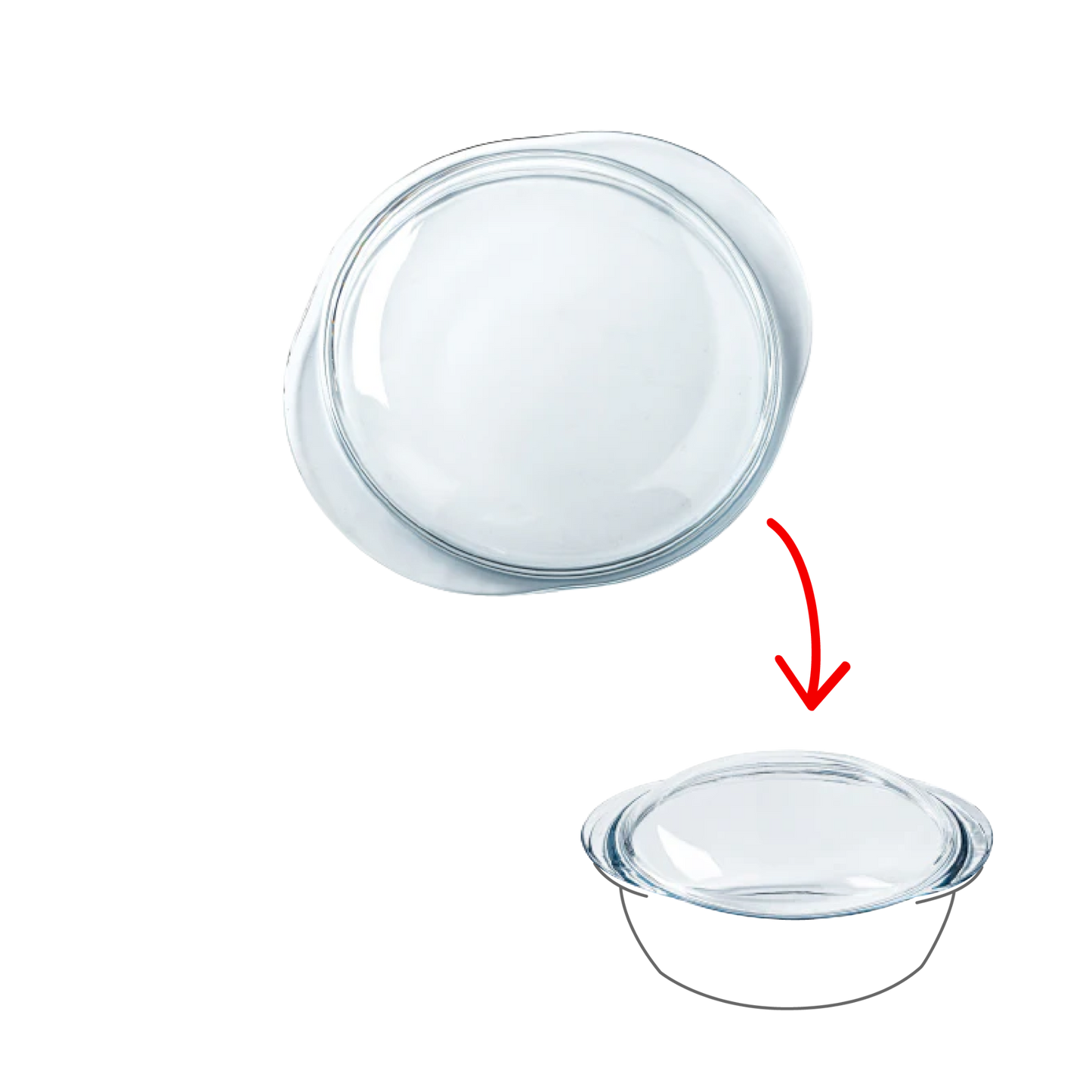 Spare lid for Cocotte Ronde glass casserole