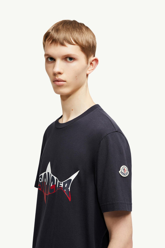 Shark Logo Cotton T-Shirt