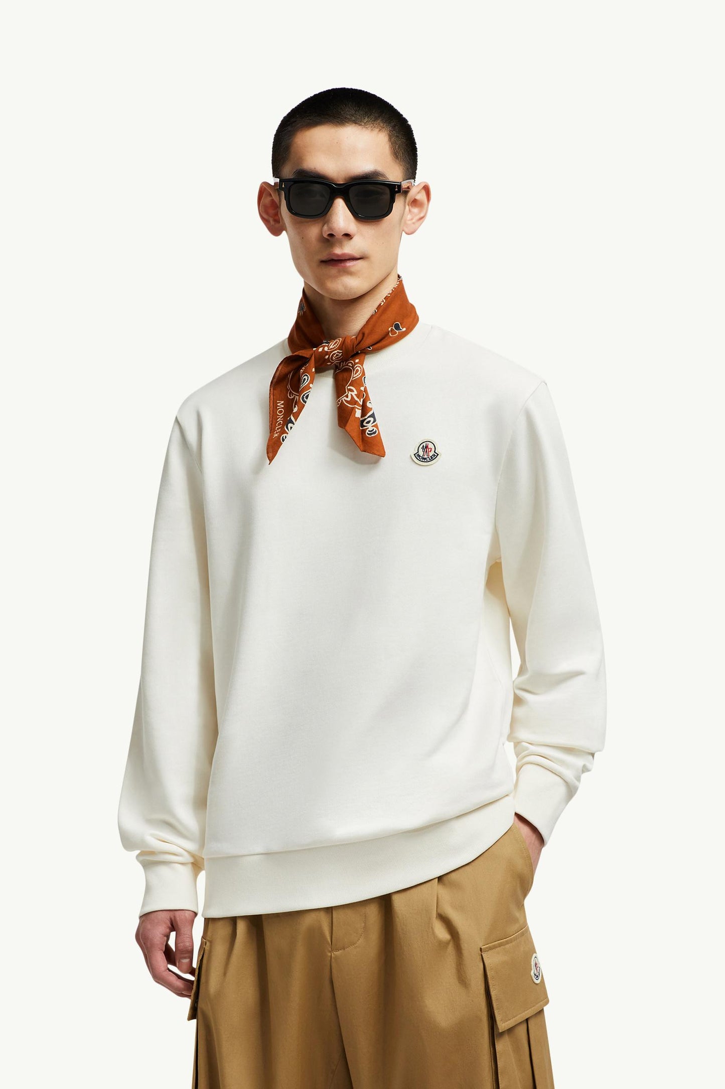 Logo Patch Cotton Sweatshirt