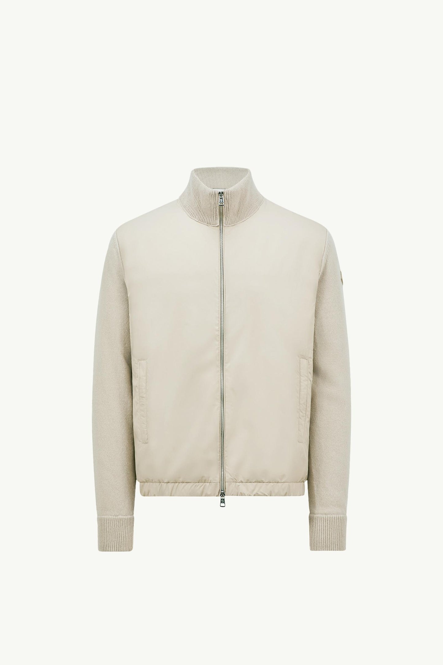 Padded Wool & Cashmere Zip-Up Cardigan