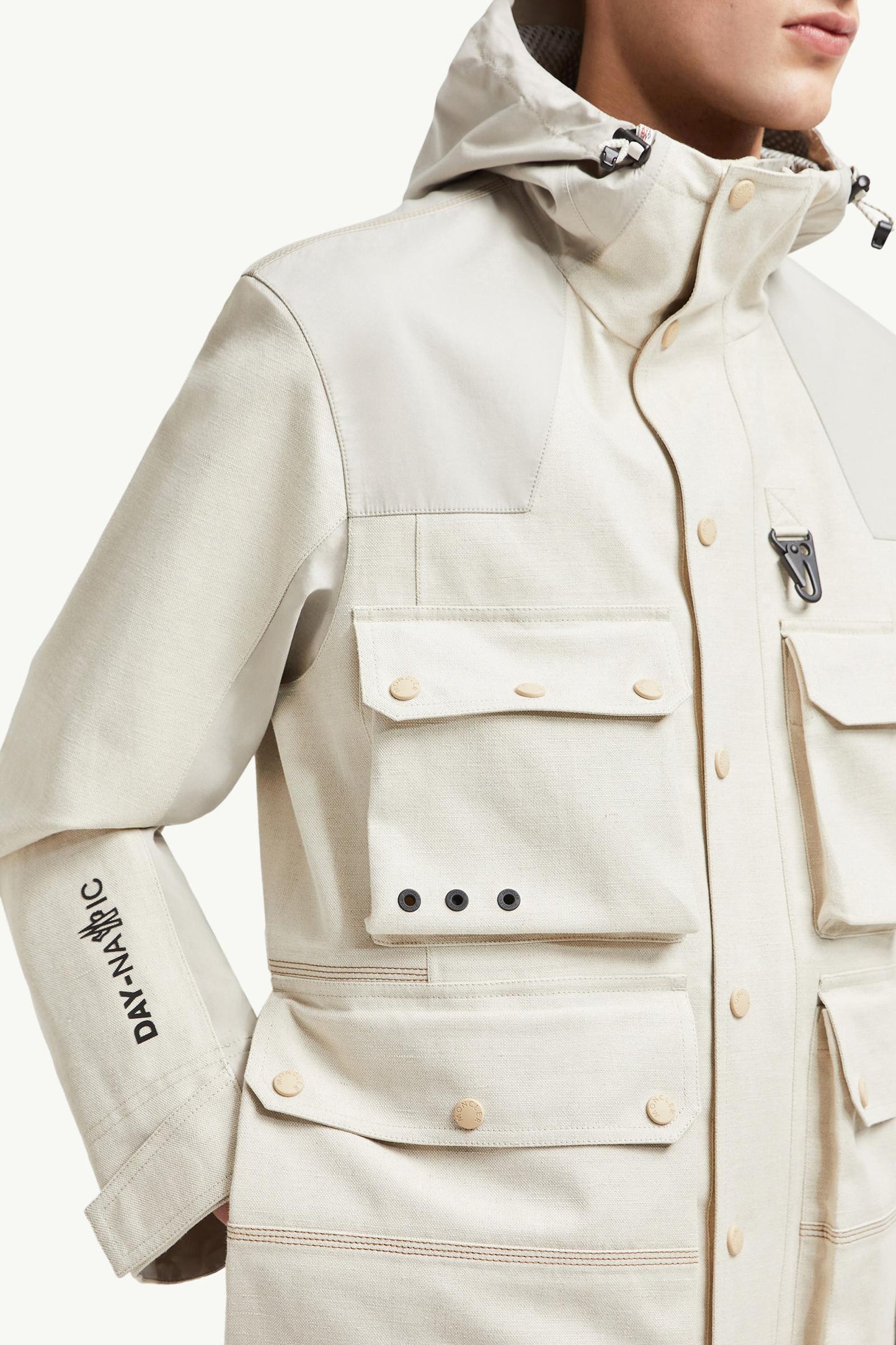 Spur Hooded Linen & Cotton Field Jacket