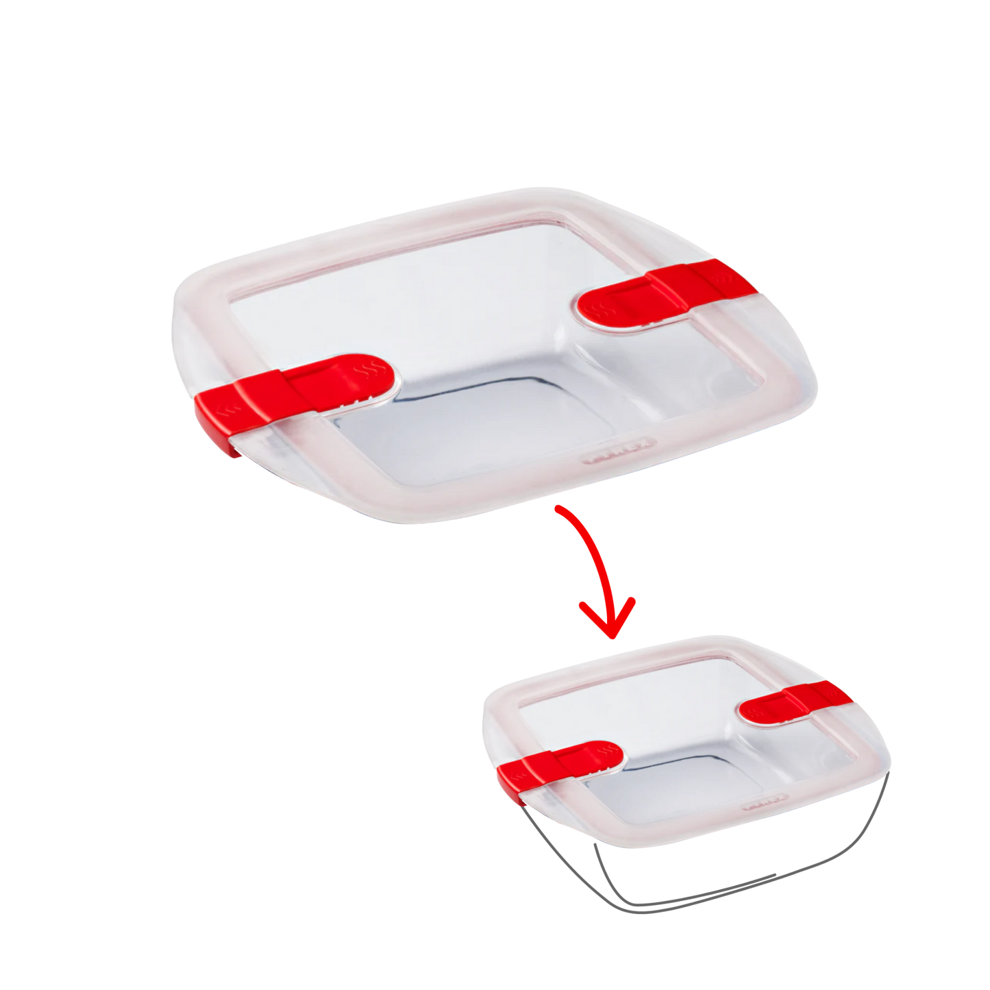 Cook Heat - Square replacement lid with steam valves