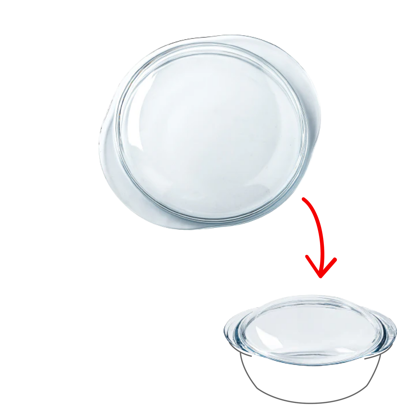 Spare lid for Cocotte Ronde glass casserole