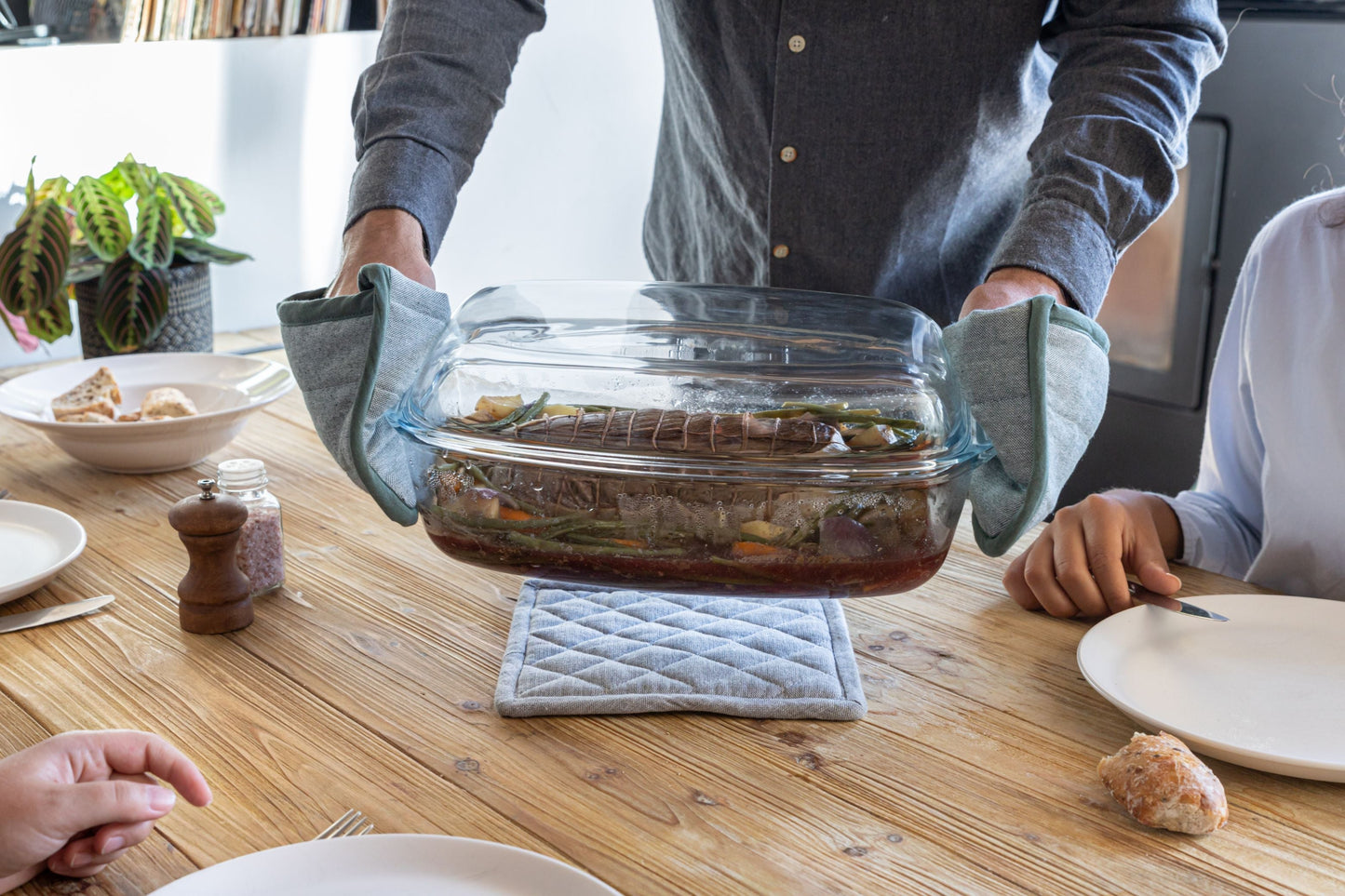 Large rectangular glass casserole - SlowCook range