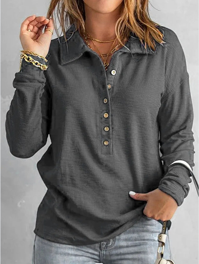 Camicia da Donna in Cotone con Scollo a V Confortevole