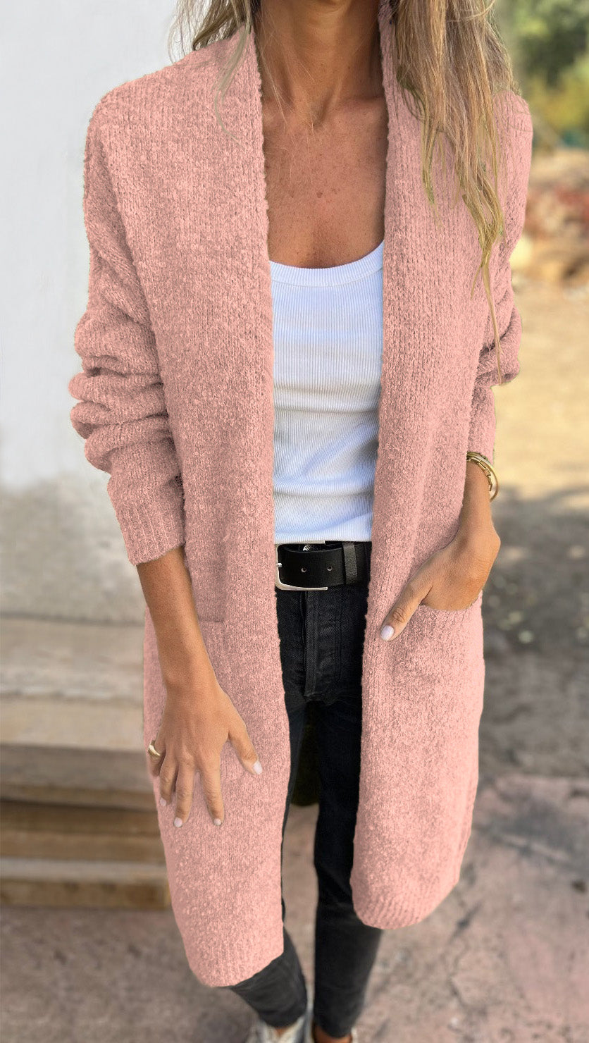 🔥Solo 36 rimasti in magazzino - Cardigan da donna oversize in maglia casual con tasche