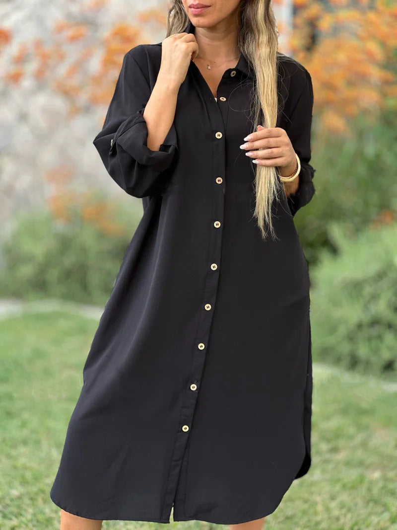 🔥ULTIMO GIORNO SCONTO 50%🔥Giacca da donna casual a maniche lunghe con risvolto in tinta unita