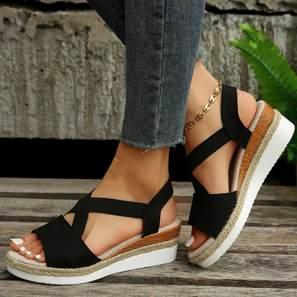 Sandali con Zeppa Espadrillas da Donna